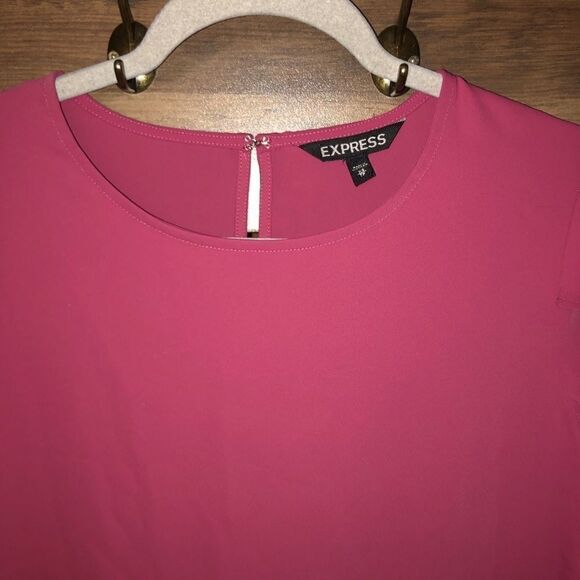 Express Pink Ruffle Long Sleeve Dress - Sz XS - Picture 15 of 15